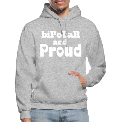 Bipolar and Porud Gildan Heavy Blend Adult Hoodie - heather gray