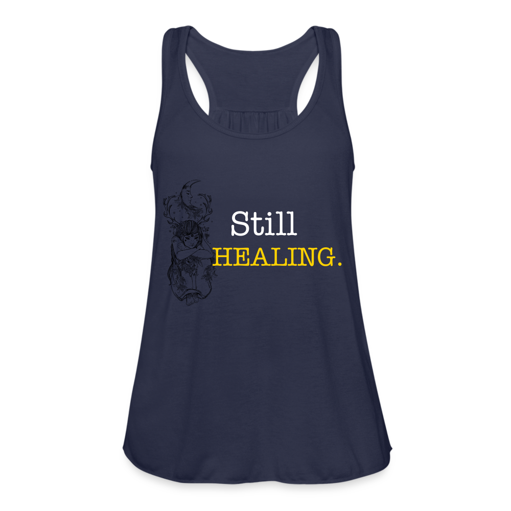 Women's Flowy Tank Top by Bella - navy