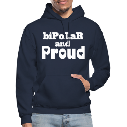 Bipolar and Porud Gildan Heavy Blend Adult Hoodie - navy