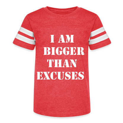 Watch Me Kid's Football Tee - vintage red/white