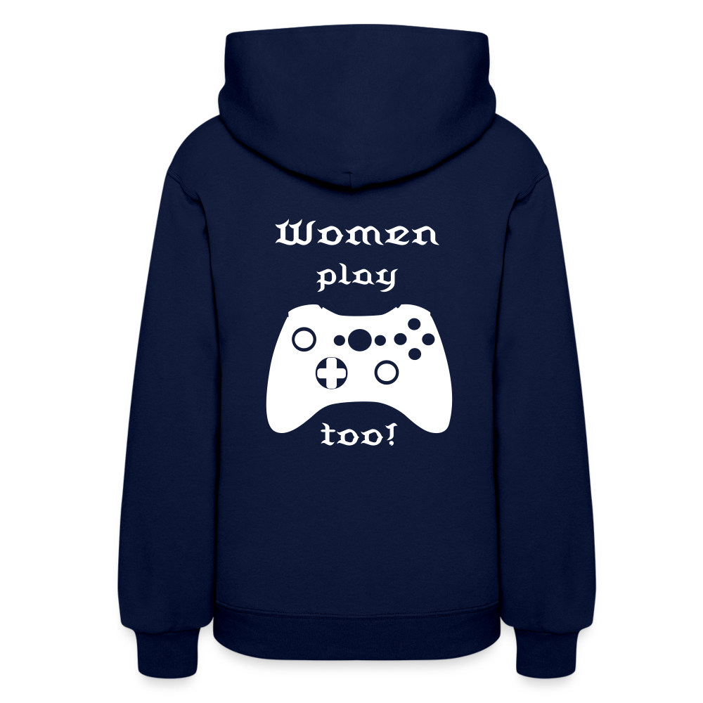 I Game What About Her? Women's Hoodie - navy