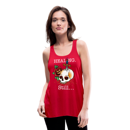 Let her Heal Women's Flowy Tank Top by Bella - red