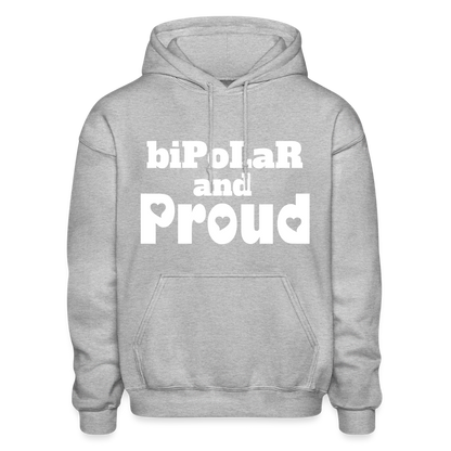 Bipolar and Porud Gildan Heavy Blend Adult Hoodie - heather gray