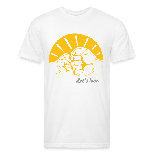 Let's love @Sofiesartstudio.com Fitted Cotton/Poly T-Shirt by Next Level - white