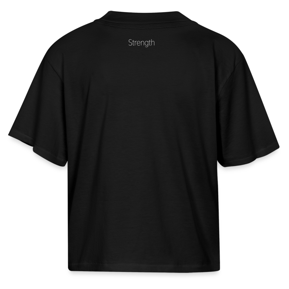 Tribal Face Women's Boxy Tee - black