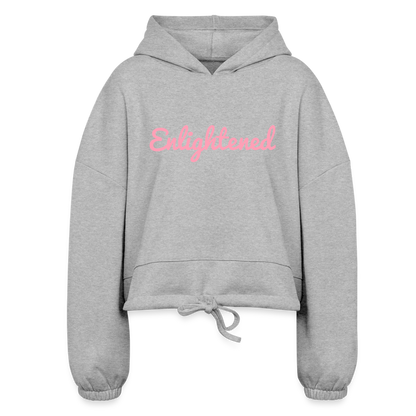 Enlightened Women’s Cropped Hoodie - heather gray