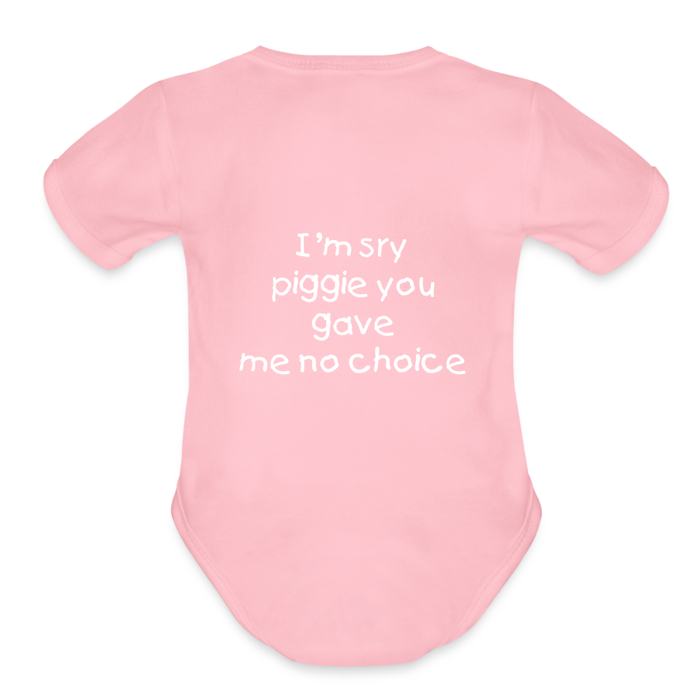 Sweet Piggie Organic Short Sleeve Baby Bodysuit | Spreadshirt 401 - light pink