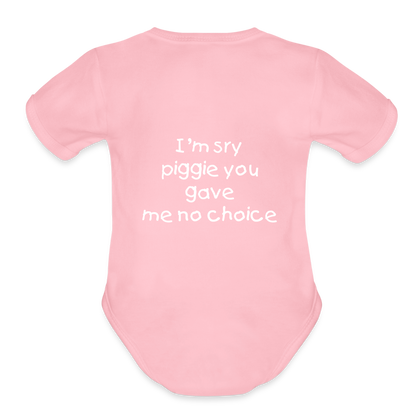 Sweet Piggie Organic Short Sleeve Baby Bodysuit | Spreadshirt 401 - light pink