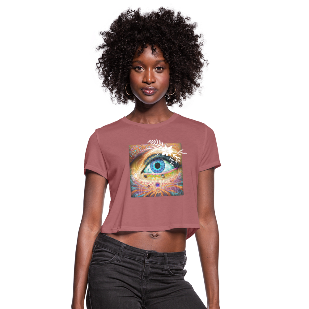 Relax with Women's Cropped T-Shirt - mauve