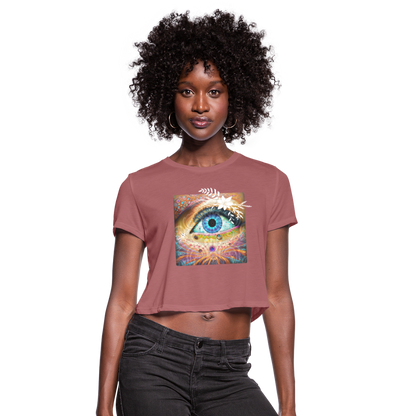 Relax with Women's Cropped T-Shirt - mauve