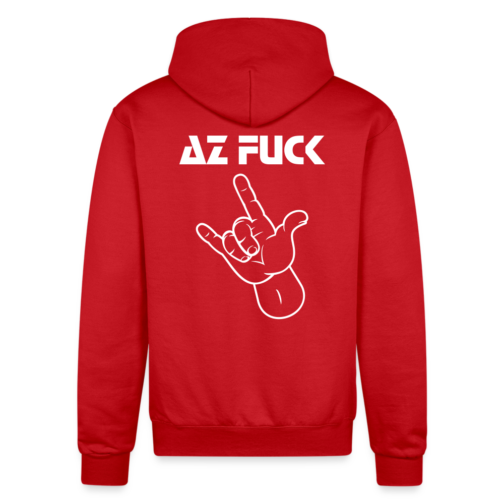 I Warned You Champion Unisex Powerblend Hoodie - Scarlet