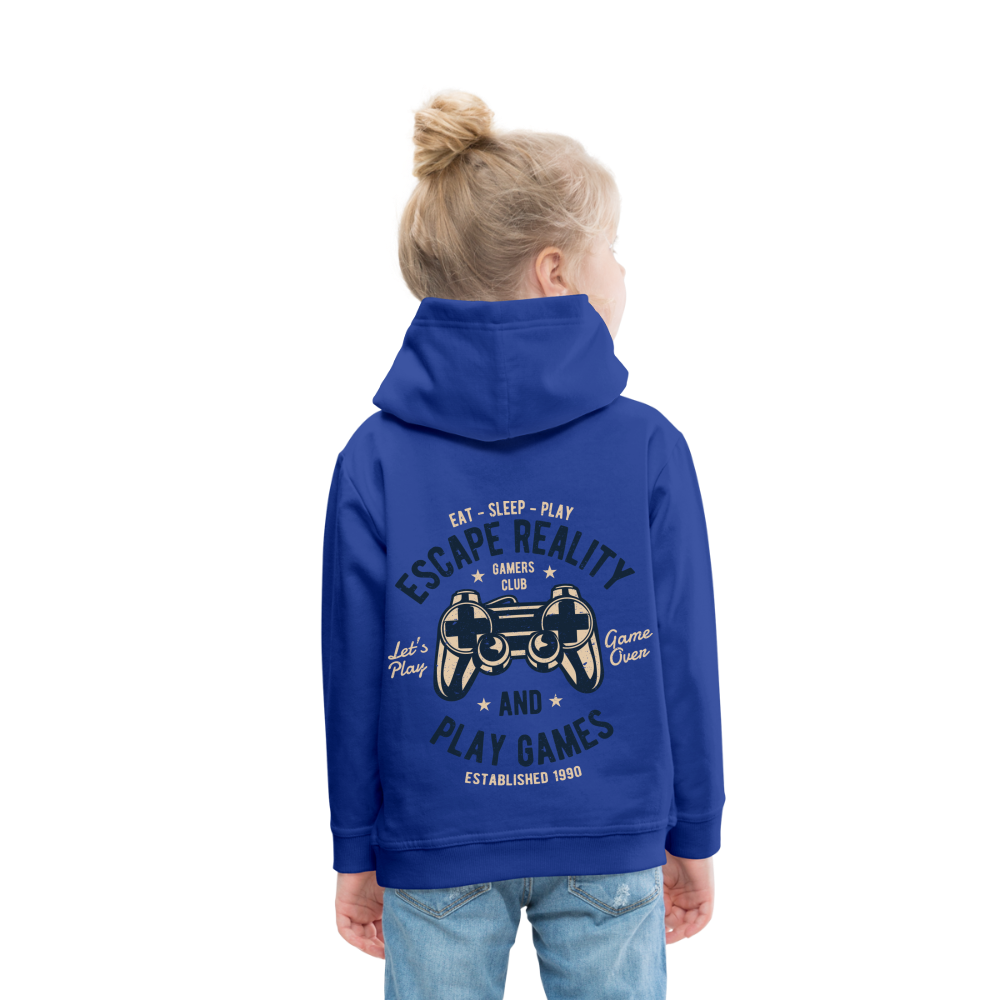 Escape Reality Video Gamer Kids‘ Premium Hoodie - royal blue