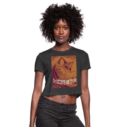 Women's Cropped T-Shirt - deep heather
