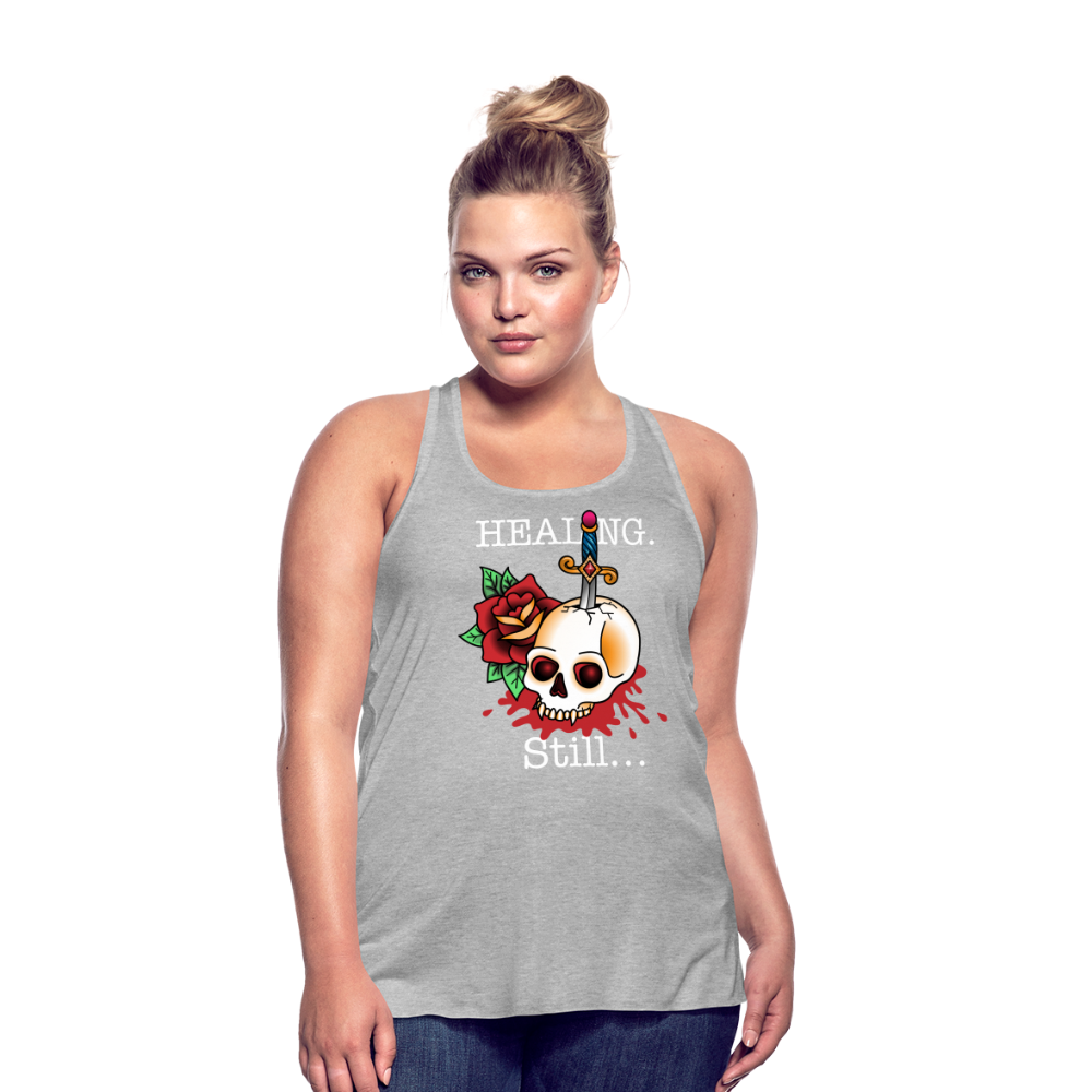Let her Heal Women's Flowy Tank Top by Bella - heather gray