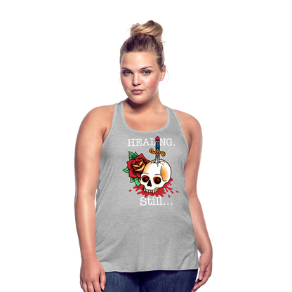 Let her Heal Women's Flowy Tank Top by Bella - heather gray