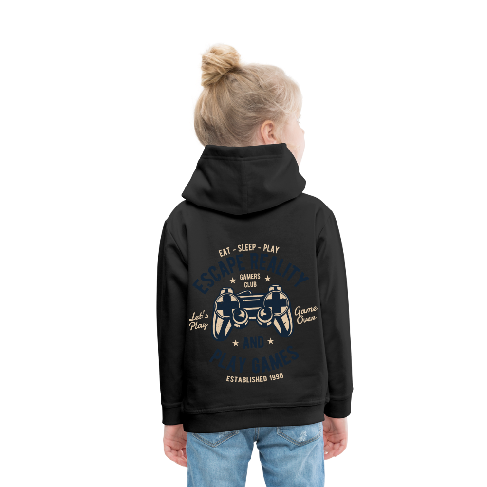 Escape Reality Video Gamer Kids‘ Premium Hoodie - black
