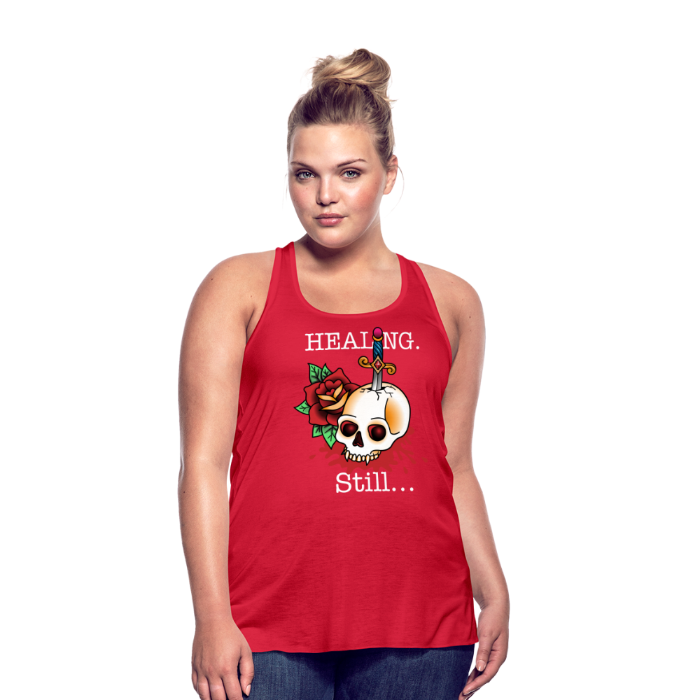 Let her Heal Women's Flowy Tank Top by Bella - red