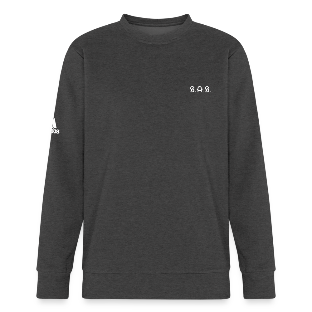 Happy to be Home Adidas Unisex Fleece Crewneck Sweatshirt - charcoal grey