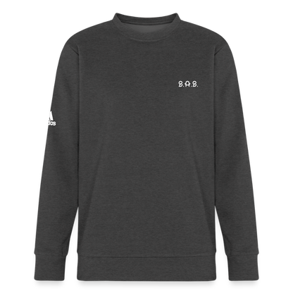 Happy to be Home Adidas Unisex Fleece Crewneck Sweatshirt - charcoal grey