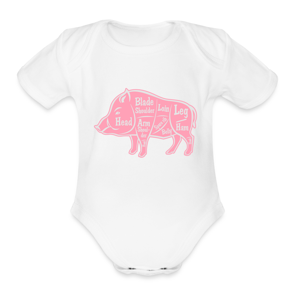 Sweet Piggie Organic Short Sleeve Baby Bodysuit | Spreadshirt 401 - white