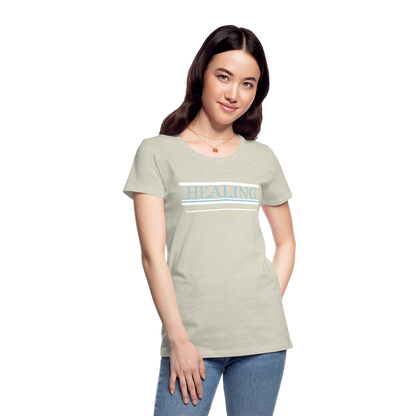 Healing Me Women’s Premium T-Shirt | Spreadshirt 813 - heather oatmeal