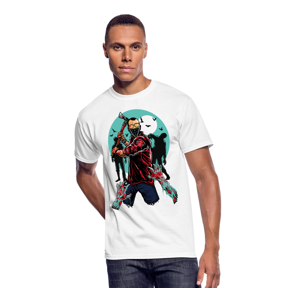 I Didn't Ask to be a Zombie Men’s 50/50 T-Shirt - white