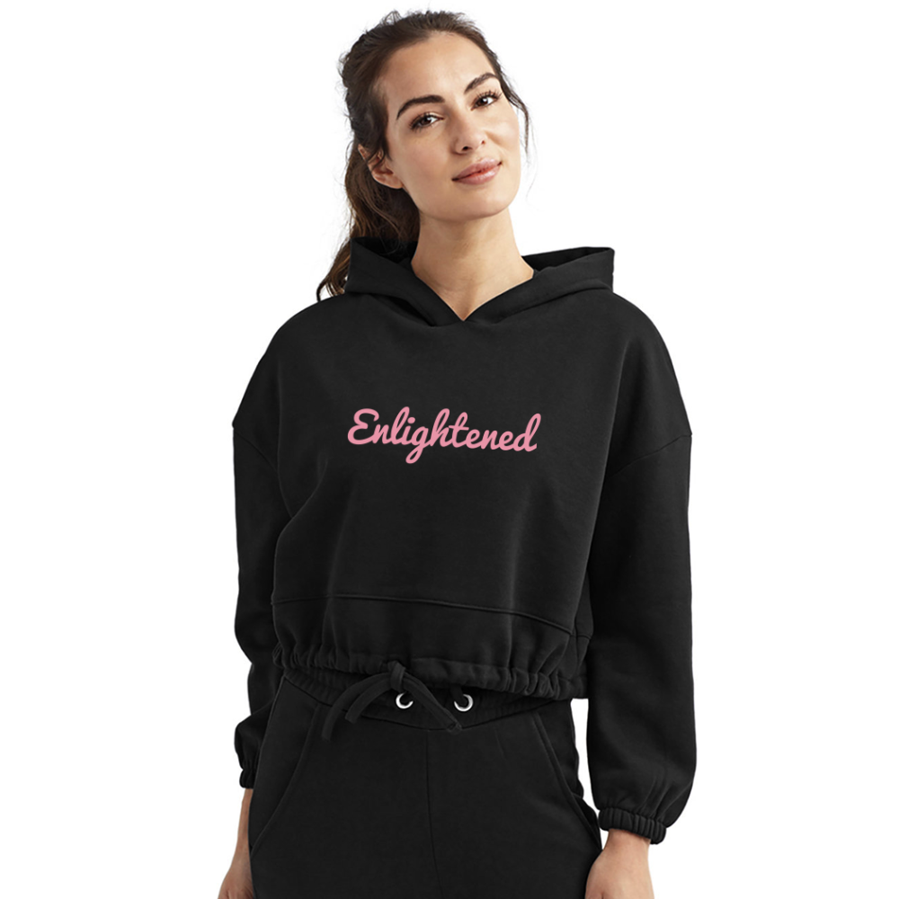 Enlightened Women’s Cropped Hoodie - black