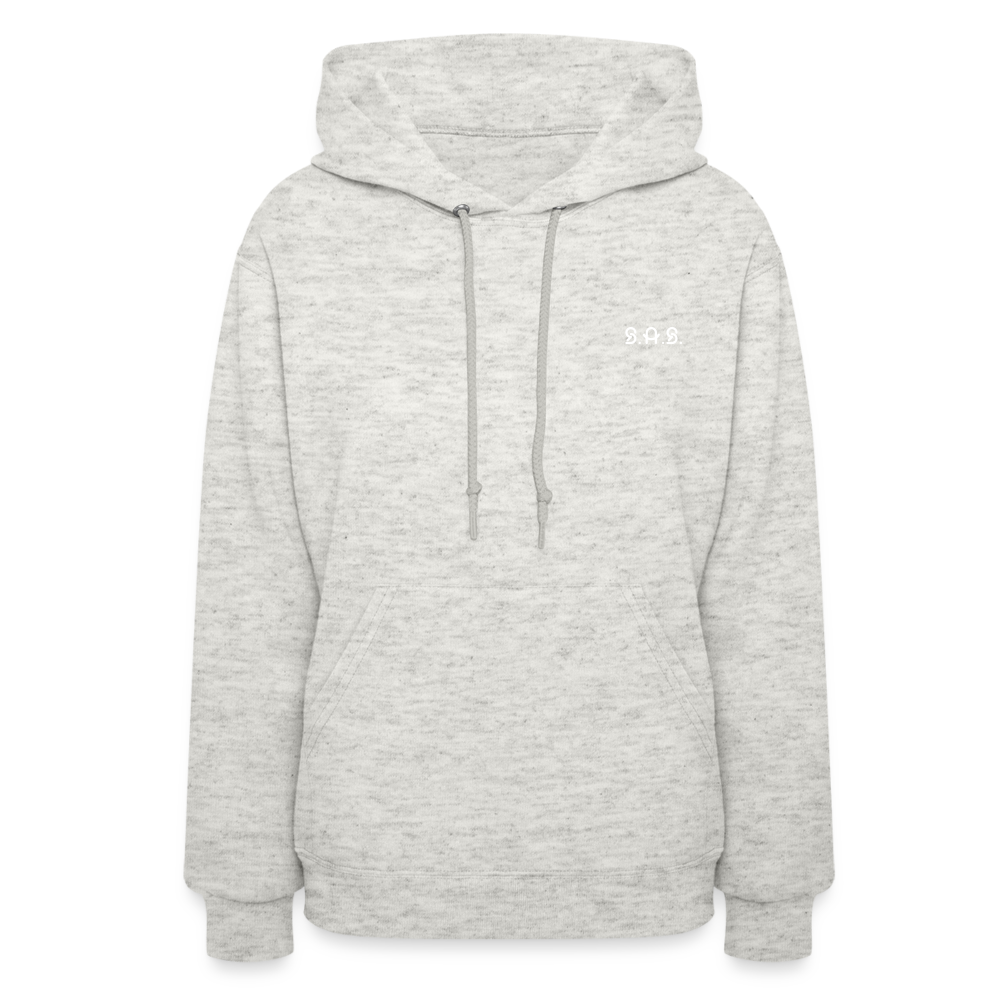 I Game What About Her? Women's Hoodie - heather oatmeal
