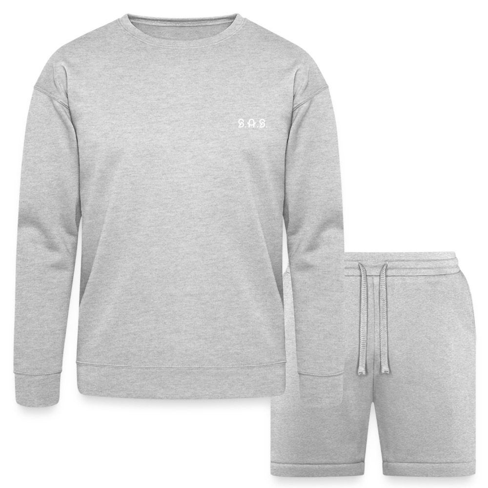 Hello P.T.S.D. Bella + Canvas Unisex Sweatshirt & Short Set - heather gray
