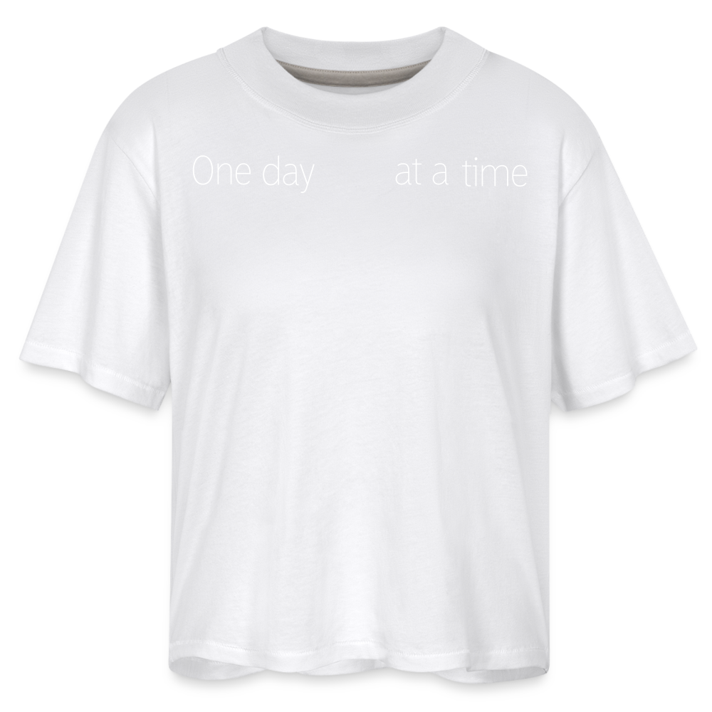 Tribal Face Women's Boxy Tee - white