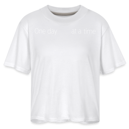 Tribal Face Women's Boxy Tee - white