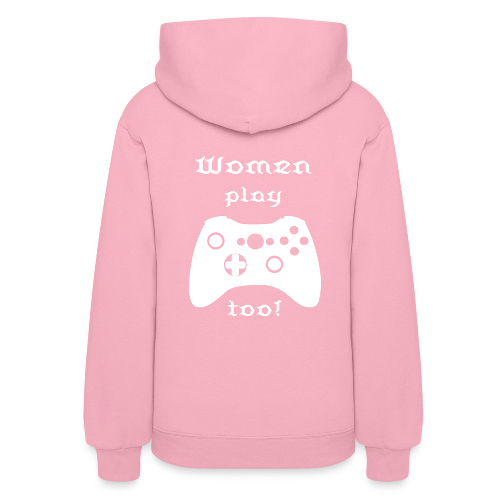 I Game What About Her? Women's Hoodie - classic pink