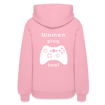 I Game What About Her? Women's Hoodie - classic pink