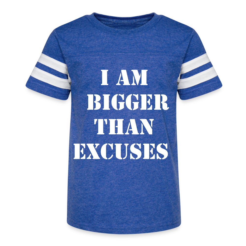 Watch Me Kid's Football Tee - vintage royal/white