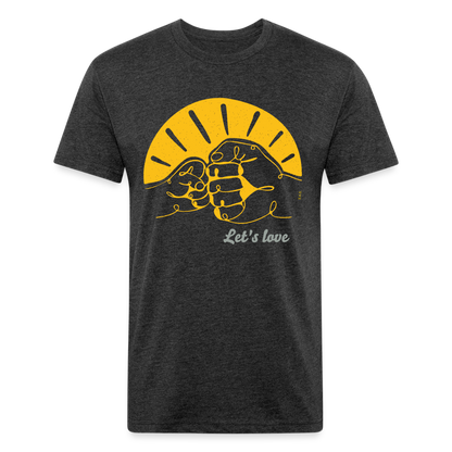 Let's love @Sofiesartstudio.com Fitted Cotton/Poly T-Shirt by Next Level - heather black