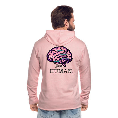 Just Joking!  Unisex Lightweight Terry Hoodie - cream heather pink