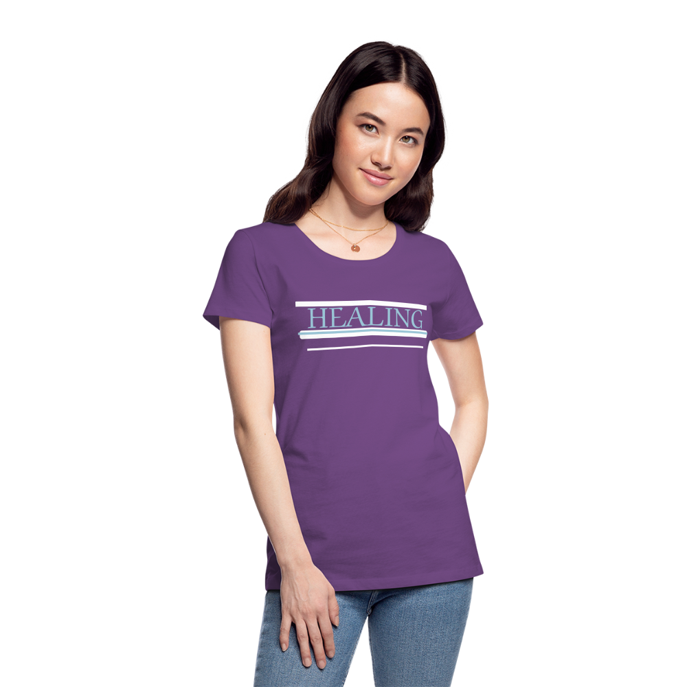 Healing Me Women’s Premium T-Shirt | Spreadshirt 813 - purple