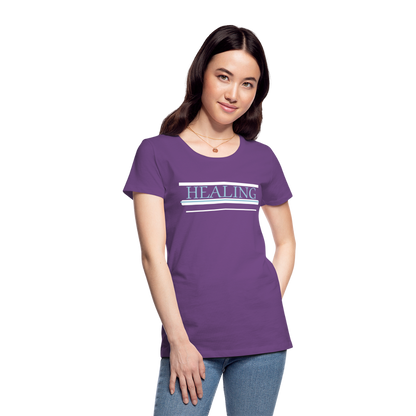 Healing Me Women’s Premium T-Shirt | Spreadshirt 813 - purple