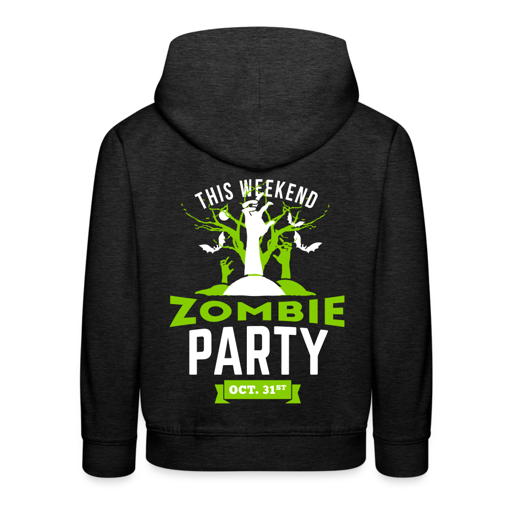 Party like a Zombie Kids‘ Premium Hoodie - charcoal grey