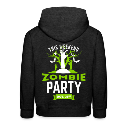 Party like a Zombie Kids‘ Premium Hoodie - charcoal grey