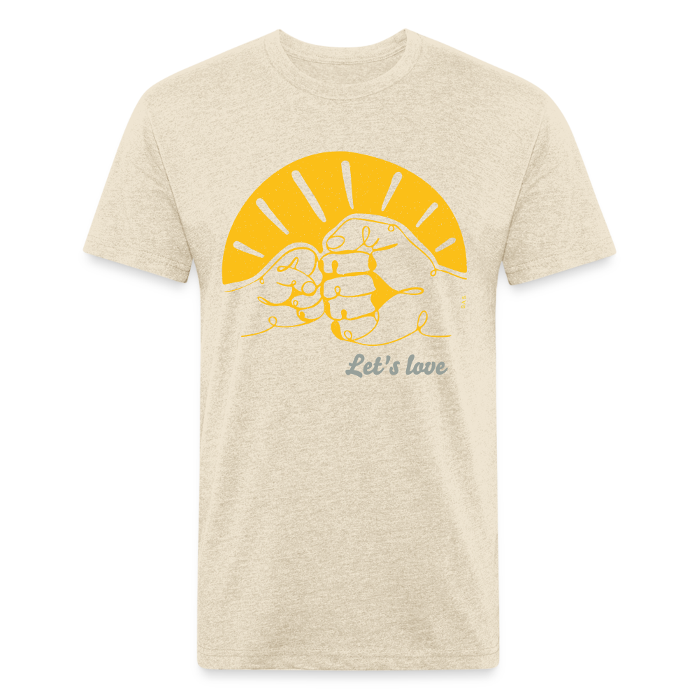 Let's love @Sofiesartstudio.com Fitted Cotton/Poly T-Shirt by Next Level - heather cream