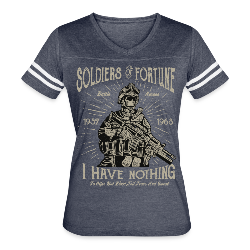 Hero Women's Cropped T-Shirt - vintage navy/white
