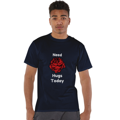 Hugs Champion Unisex T-Shirt - navy