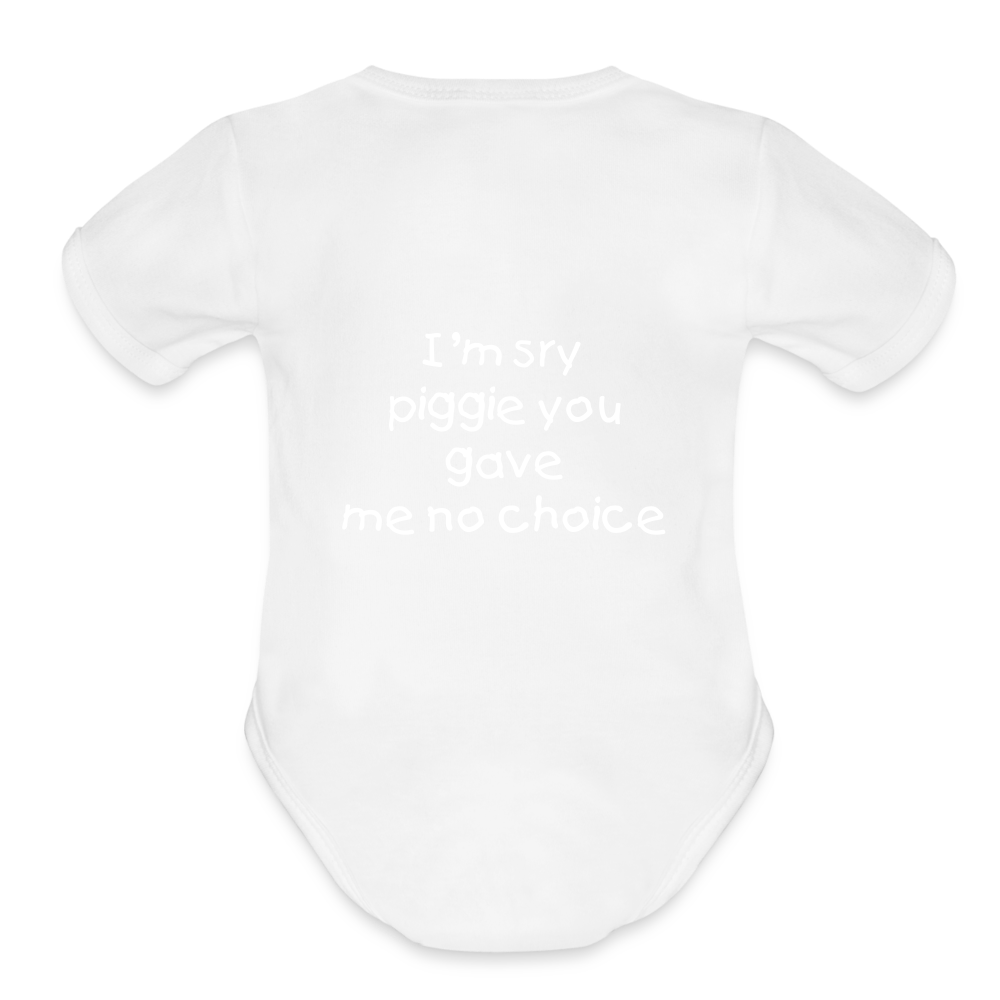 Sweet Piggie Organic Short Sleeve Baby Bodysuit | Spreadshirt 401 - white