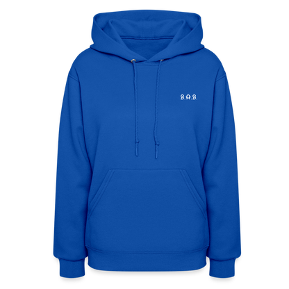 I Game What About Her? Women's Hoodie - royal blue