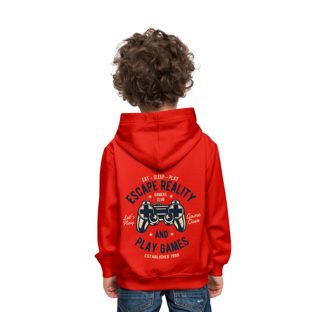 Escape Reality Video Gamer Kids‘ Premium Hoodie - red