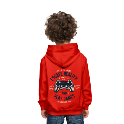 Escape Reality Video Gamer Kids‘ Premium Hoodie - red