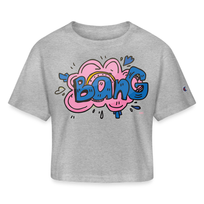 Bang Bang Champion Women’s Cropped T-Shirt - heather gray