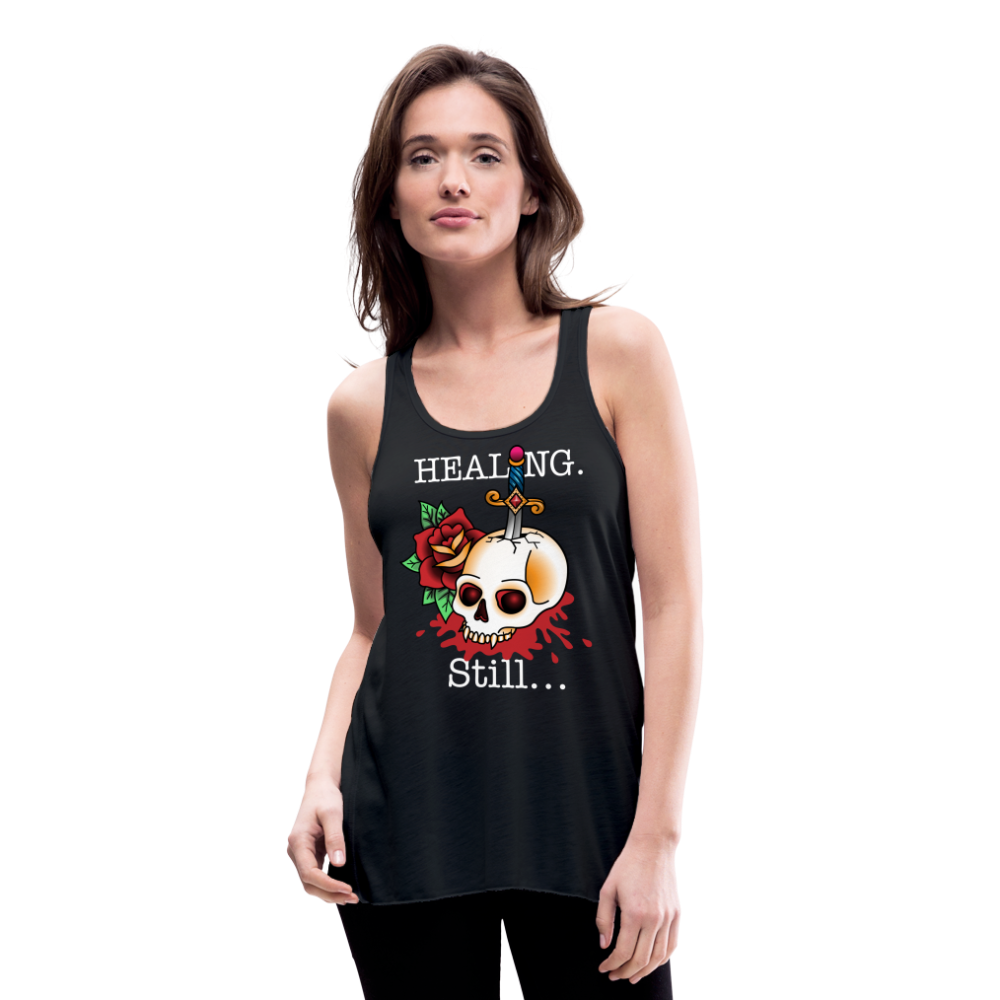 Let her Heal Women's Flowy Tank Top by Bella - black