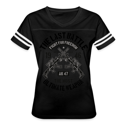 AK 47 Women's Cropped T-Shirt - black/white